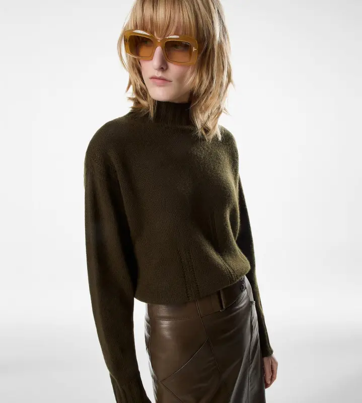 LONG SLEEVE MOCK NECK KNIT online